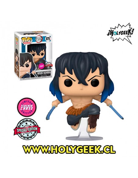 Funko Pop! Animation: Demon Slayer- Inosuke Hashibira FLOCKED (Specialty Series) CHASE 875
