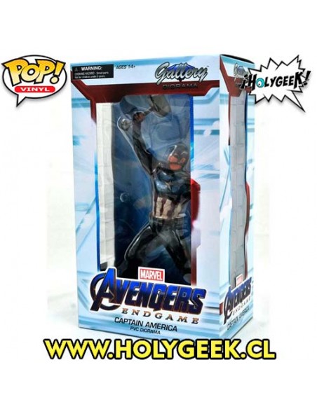 Diamond Select - Marvel Gallery Avengers Endgame Capitan America w Mjolnir PVC Fig