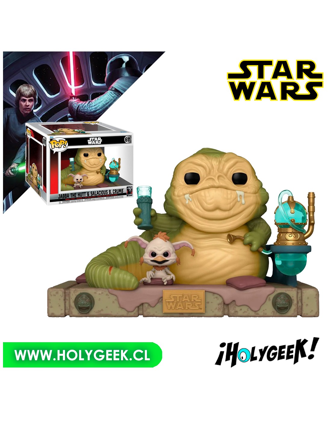 FUNKO POP! DELUXE: RETURN OF THE JEDI 40TH - JABBA W/SALACIOUS 611