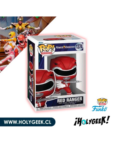 Funko Pop! Television: Mighty Morphin Power Rangers 30TH- Red Ranger 1374