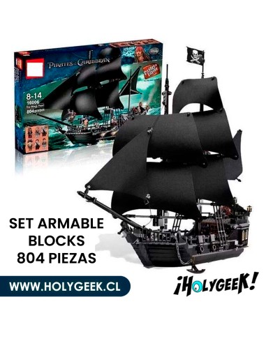 Set Armable Block Piratas del Caribe The Black Pearl 16006 804pcs