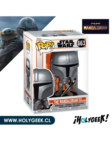 Funko POP! The Mandalorian – The Mandalorian with Darksaber 663