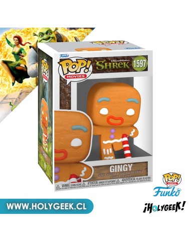 FUNKO POP! MOVIES Shrek DreamWorks 30th Anniversary - Gingy with Candy Cane - 1597