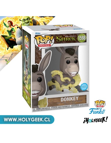 FUNKO POP! MOVIES Shrek DreamWorks 30th Anniversary - Donkey Glitter - 1598