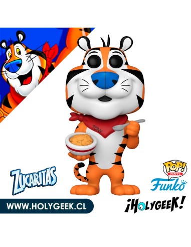 Funko Pop! de Tony the Tiger, el icónico personaje de los cereales Zucaritas, tal como lucía en 1984.
