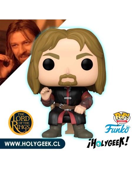 Funko Pop! Deluxe de Boromir de El Señor de los Anillos, recreando la pose del famoso meme.
