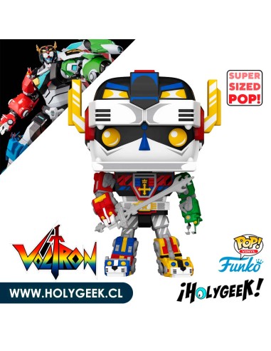 Funko Pop! de Voltron en tamaño Super 6 inch con un diseño retro.