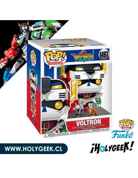 Funko Pop! de Voltron en tamaño Super 6 inch con un diseño retro.