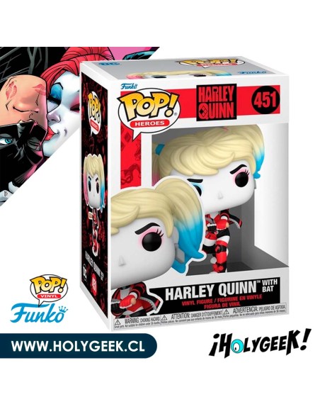 FUNKO POP! HEROES: DC- HARLEY W/ BAT 451