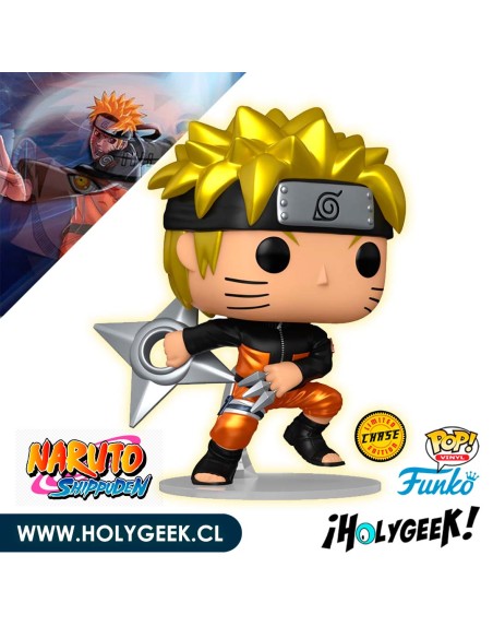 Funko Pop! Naruto: Shippuden Naruto Uzumaki with Shuriken 1843 CHASSE Ver.