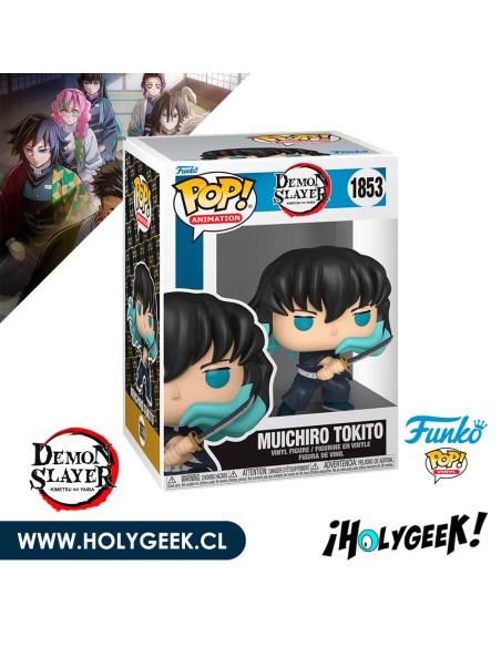 Funko Pop! de Muichiro Tokito de Demon Slayer en una pose de ataque