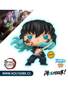 Funko Pop! de Muichiro Tokito de Demon Slayer en una pose de ataque especial, con efectos dinámicos