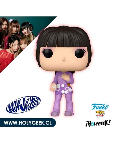 Funko Pop! de Hyein del grupo de K-Pop New Jeans. Hyein está de pie en una pose característica,