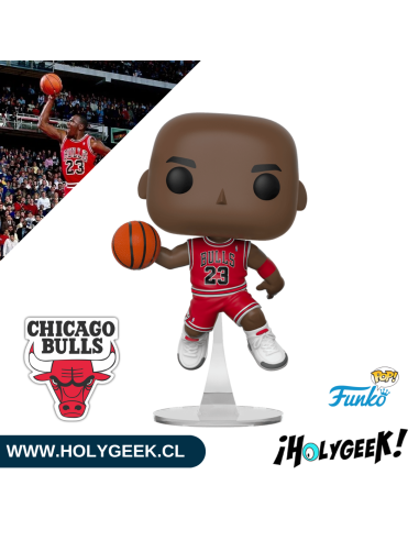 Funko Pop! de Michael Jordan con el uniforme de los Chicago Bulls y el número 23.