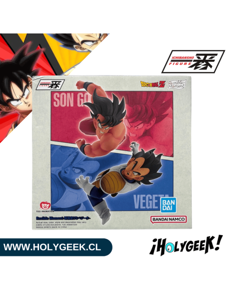 Son Goku y Vegeta en plena batalla.