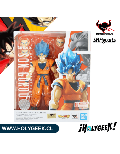 Goku Super Saiyan God Super Saiyan, en pose de combate.