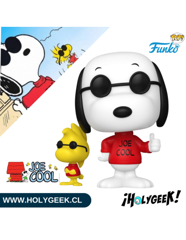 Snoopy con gafas y chaqueta roja junto a su inseparable amigo. Ideal para fans de Peanuts y coleccionistas