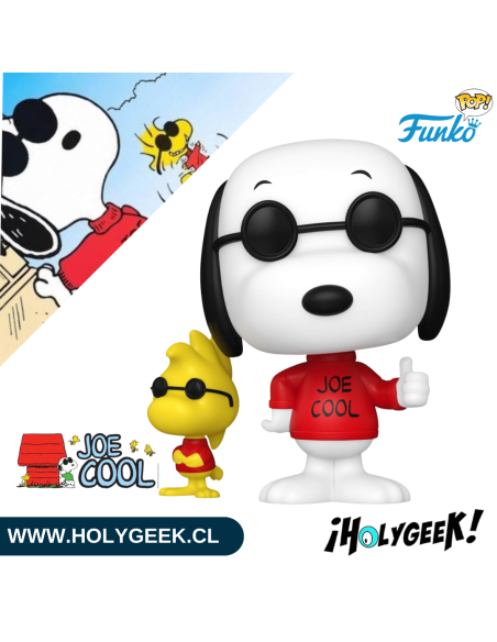 Snoopy con gafas y chaqueta roja junto a su inseparable amigo. Ideal para fans de Peanuts y coleccionistas