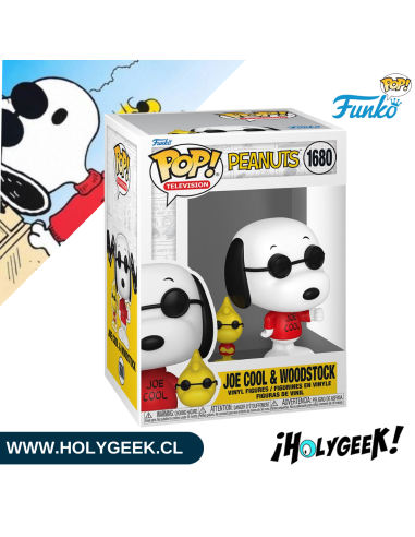 Snoopy con gafas y chaqueta roja junto a su inseparable amigo. Ideal para fans de Peanuts y coleccionistas