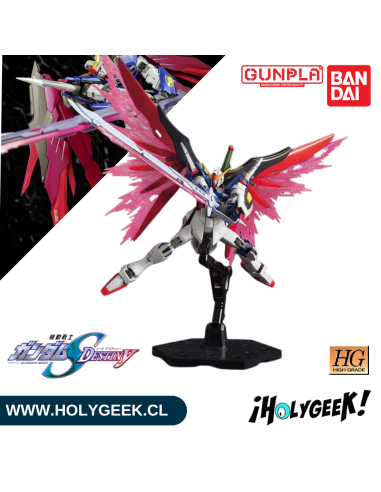 Figura articulada para armar, con armas y alas móviles. Ideal para fans de Gundam SEED Destiny.