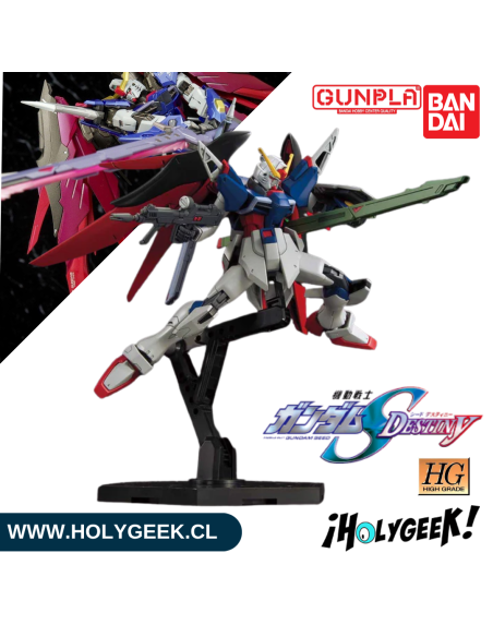 Figura articulada para armar, con armas y alas móviles. Ideal para fans de Gundam SEED Destiny.