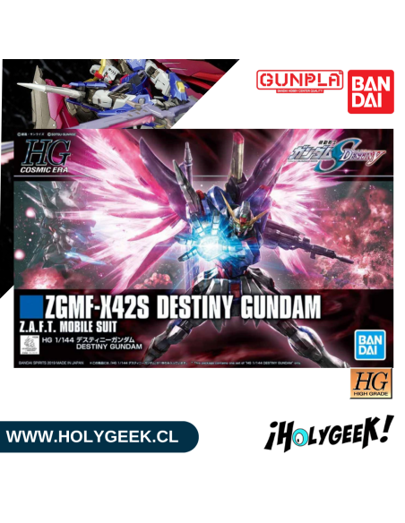 Figura articulada para armar, con armas y alas móviles. Ideal para fans de Gundam SEED Destiny.