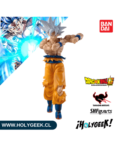 Figura articulada S.H. Figuarts Son Goku Ultra Instinct  Versión premium con rostros y manos intercambiables,