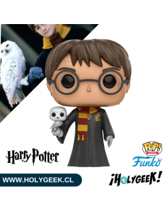 Figura coleccionable del joven mago con su lechuza Hedwig