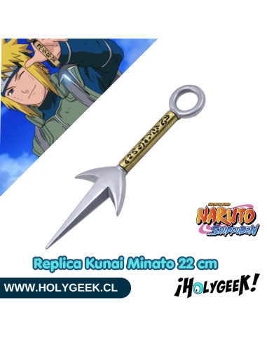Réplica Kunai de Minato Namikaze (Naruto) 22 cm Acero de Carbono