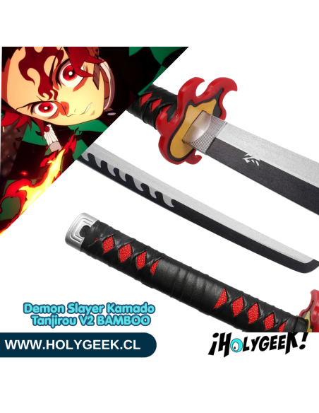 Réplica Katana Kamado Tanjirou V2 Bamboo (Demon Slayer) Madera