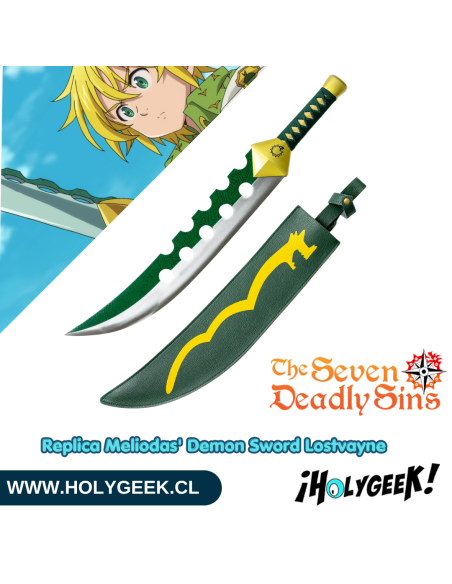 Réplica Espada Lostvayne de Meliodas (Nanatsu no Taizai) Acero de Carbono