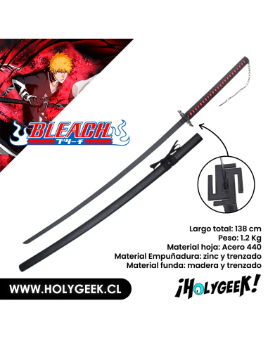 Réplica - BLEACH Ichigo Bankai Tensa Zangetsu Katana v.2