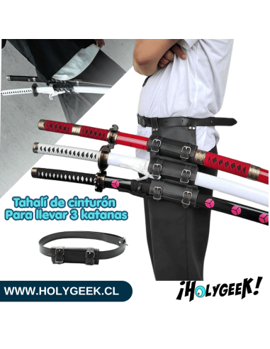 Tahalí de cinturón para llevar 3 katanas