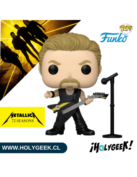 Funko Pop! Rocks número 484 de James Hetfield de la banda Metallica (Edición 72 Seasons)