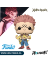 Funko Pop Ryomen Sukuna 1483 mostrando su diseño rompiendo su camisa y expresiones oscuras