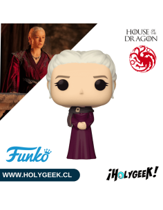 Funko Pop Rhaenyra Targaryen 16 mostrando su diseño de la realeza Targaryen