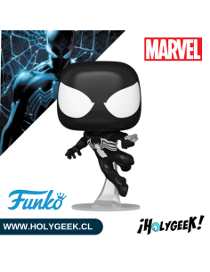 Spider-Man Symbiote Suit 1444 mostrando su diseño en color negro y emblema blanco