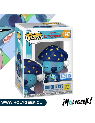Vista lateral y posterior del empaque tipo Display oficial de Funko Pop! Lilo & Stitch Stitch #1747
