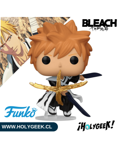 Ichigo Kurosaki mostrando los detalles de su diseño y vestimenta de combate