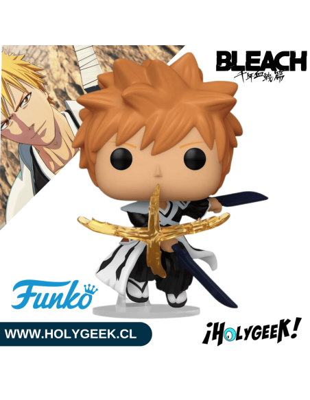 Ichigo Kurosaki mostrando los detalles de su diseño y vestimenta de combate