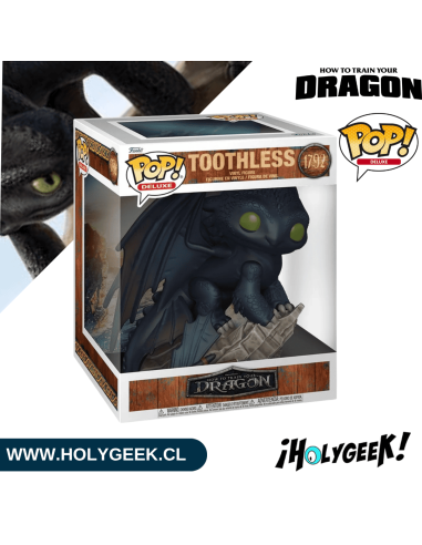 Vista lateral y posterior del empaque tipo Display Deluxe oficial de Funko Pop! How to Train Your Dragon