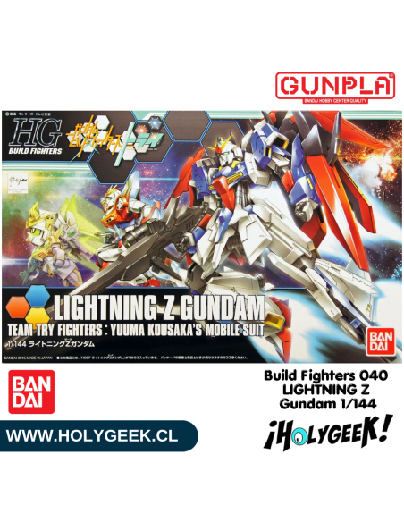 Caja de presentación del Model Kit HGBF 1/144 Lightning Z Gundam de Bandai para armar