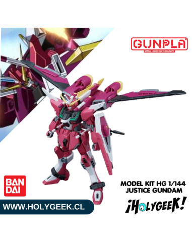 Figura ensamblada del Infinite Justice Gundam mostrando su mochila Fatum-01
