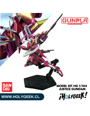 Figura ensamblada del Infinite Justice Gundam mostrando su mochila Fatum-01
