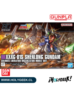 Figura ensamblada del Shenlong Gundam mostrando su brazo Dragon Fang extendido 2