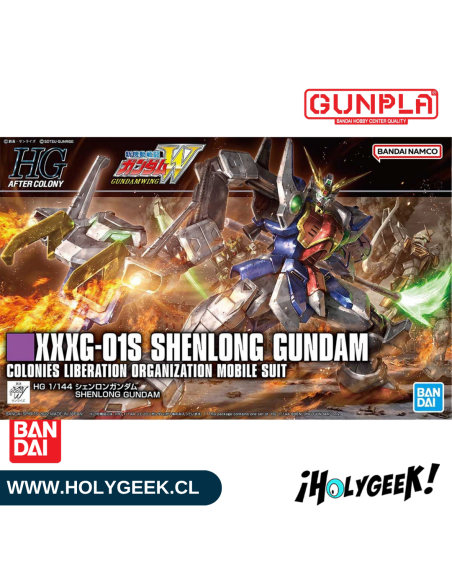 "Caja de presentación del Model Kit HG 1/144 Shenlong Gundam de Bandai"