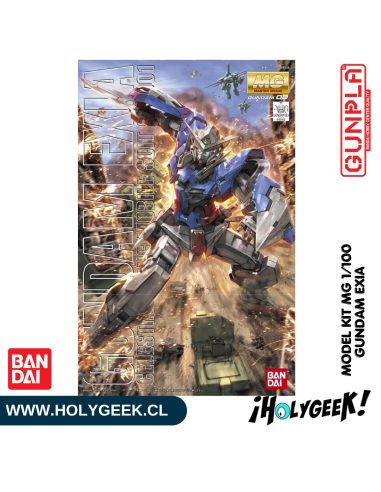 Caja de presentación del Model Kit MG 1/100 Gundam Exia de Bandai