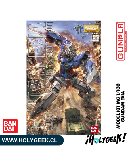 Caja de presentación del Model Kit MG 1/100 Gundam Exia de Bandai