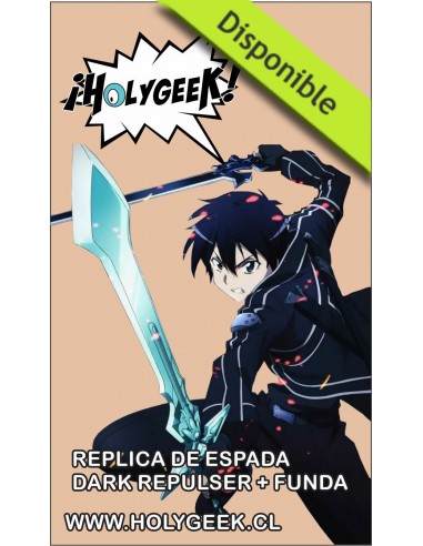 Réplica Espada Kirito Dark Repulser + Funda - Sao - Sword Art Online